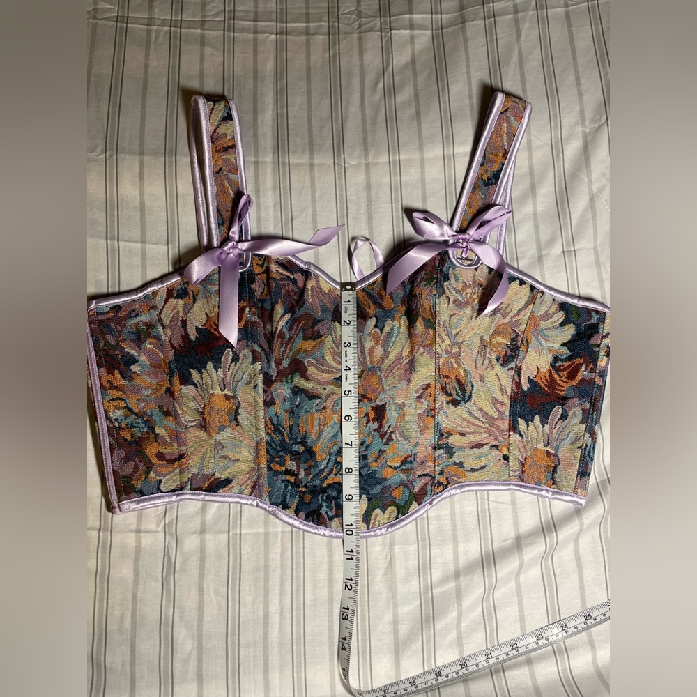 Scarlett Darkness Purple Floral Corset-Size 18